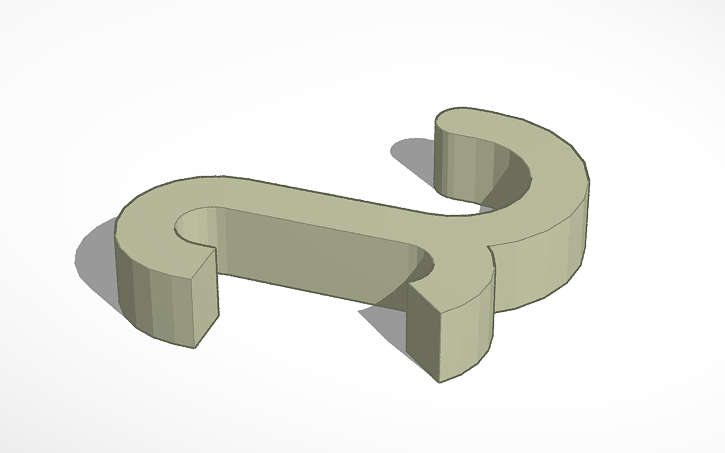 3D design Shelf Hook - Tinkercad