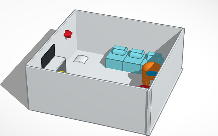 3D design Among Us med bay - Tinkercad