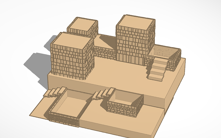 3D design Anasazi Cliff Dwellings - Tinkercad