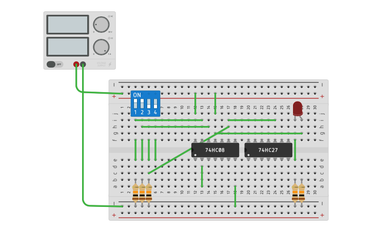 Circuit design Logic Gate - Tinkercad