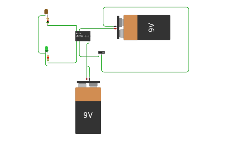 Circuit design Controlling LEDS using Relay - Tinkercad