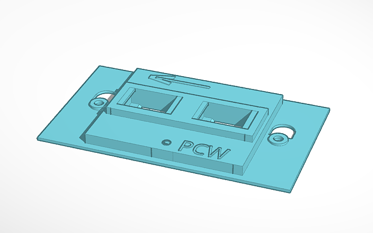 Hubble Rj45 3D design Hubble Cover RJ45 Insert 2port - Tinkercad