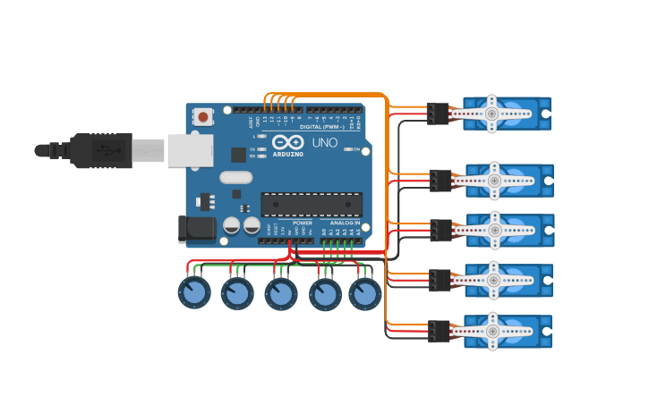 Circuit design ServoMotor com arduino Experiência 02 - Tinkercad