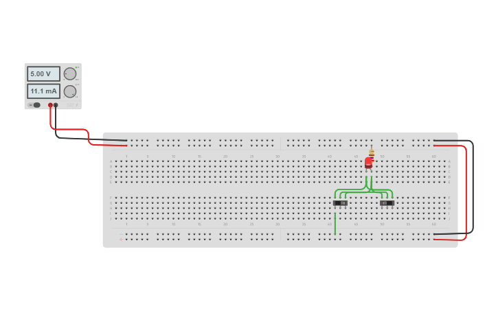 Circuit design EXOR - Tinkercad