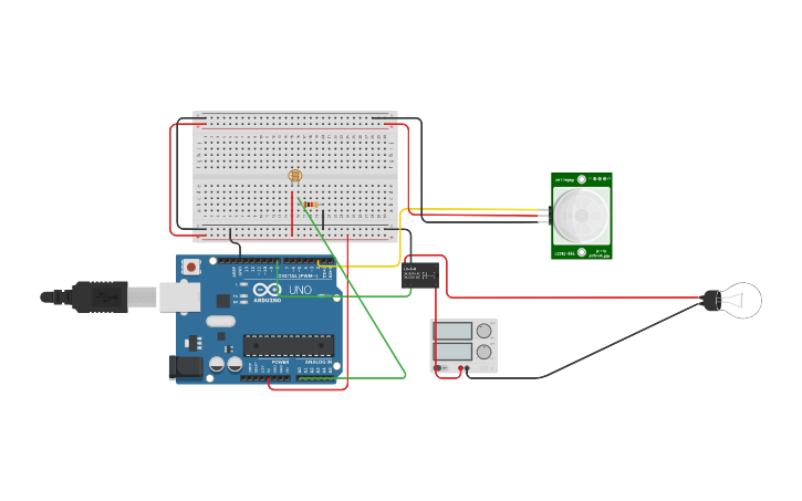 Circuit design Automated Lights | Tinkercad