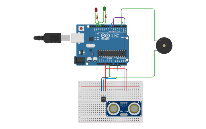 Circuit design Sensor de temperatura | Tinkercad