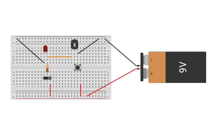 Circuit design pullup resistor - Tinkercad