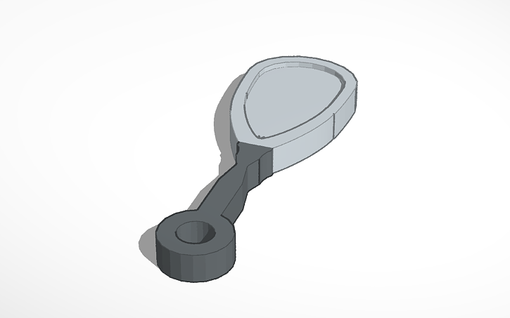 3D design Squash Racket Keychain - No Strings - Tinkercad