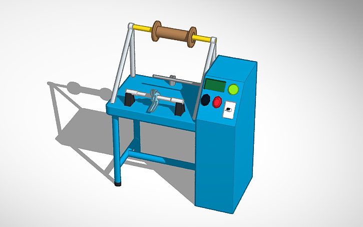 3D design maquina rebobinadora - Tinkercad