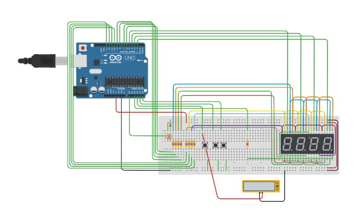 Circuit design Arduino Digital Clock - Tinkercad