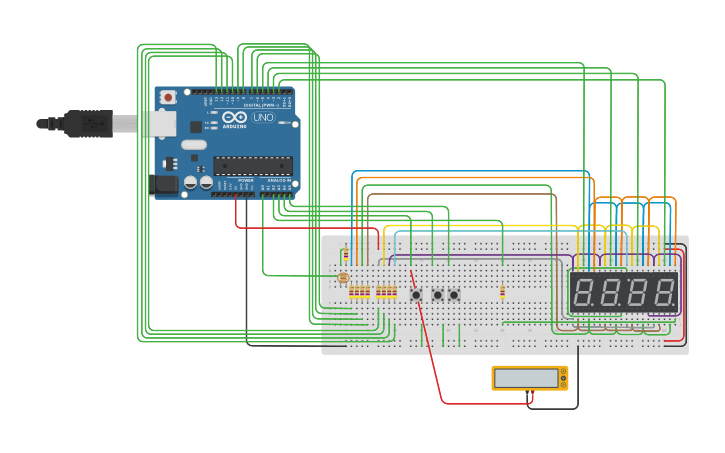 Circuit Design Arduino Digital Clock Tinkercad 3405
