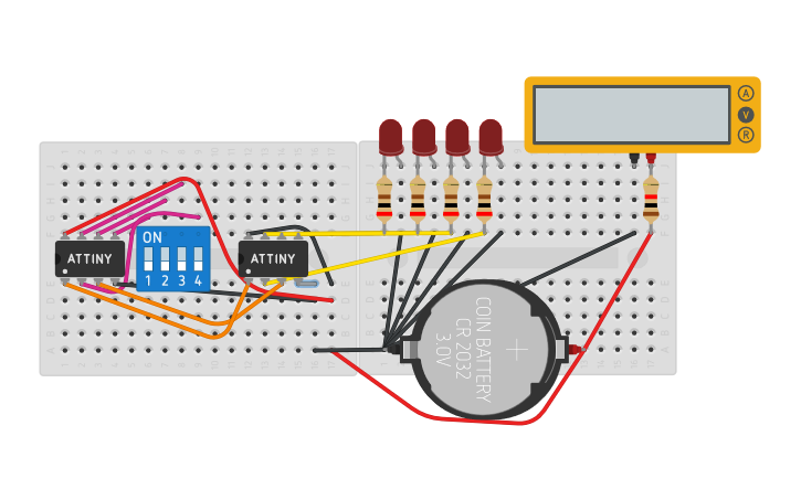 Circuit design 4 bit computer - Tinkercad