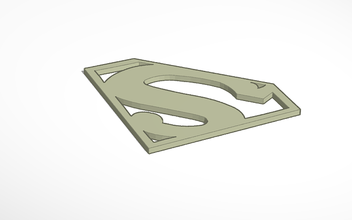 superman logo the animated series | Tinkercad