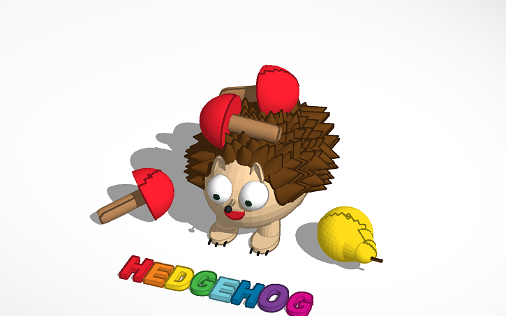 3D design Hedgehog - Tinkercad