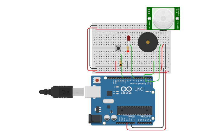 Burglar Alarm Tinkercad