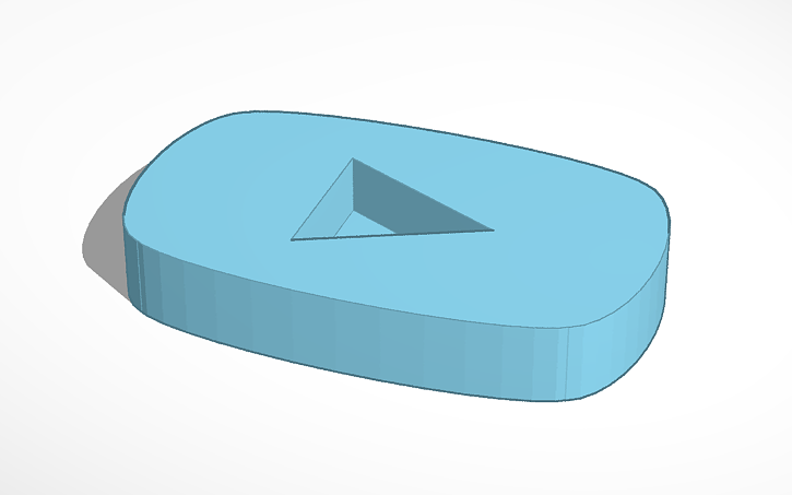3d Design Yt Play Button Tinkercad