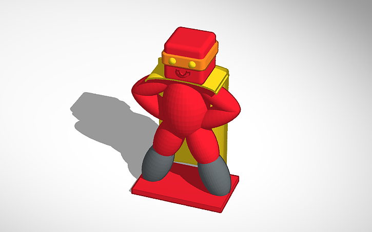 3D design Red Superhero - Tinkercad