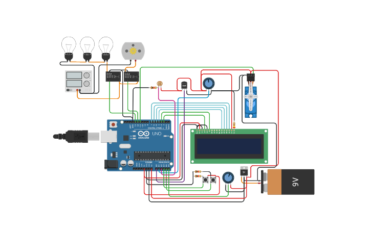 Circuit design FARM AUTOMATION - Tinkercad
