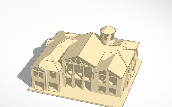 3D design House With Roof | Tinkercad