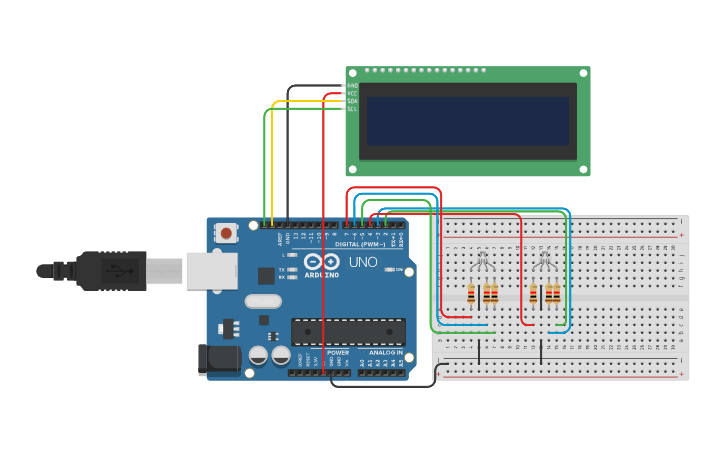 Circuit design Copy of Piedra, papel o tijera | Tinkercad