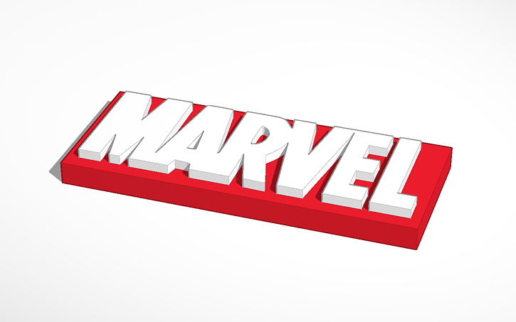Marvel Logo Tinkercad