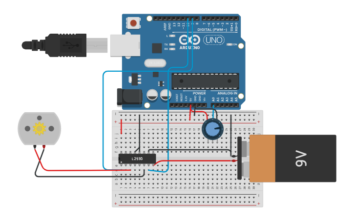 Circuit design PWM - Tinkercad