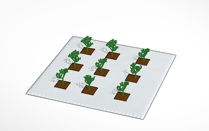 3D design 3x3 Trees | Tinkercad