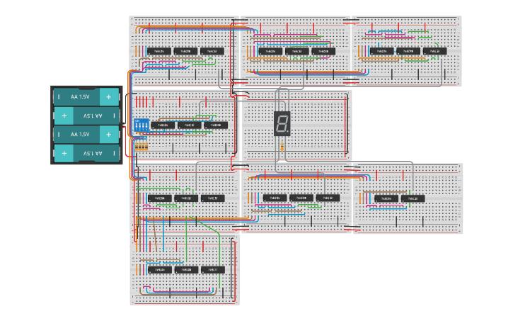 Circuit Design 7 Segmentos Tinkercad