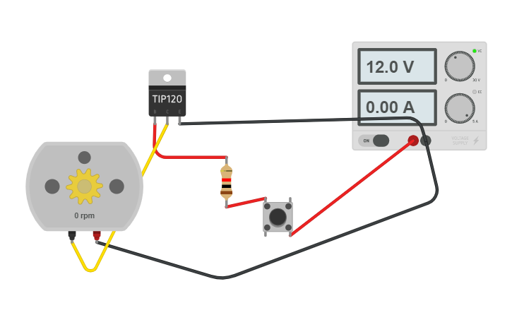 Circuit design TIP120 | Tinkercad