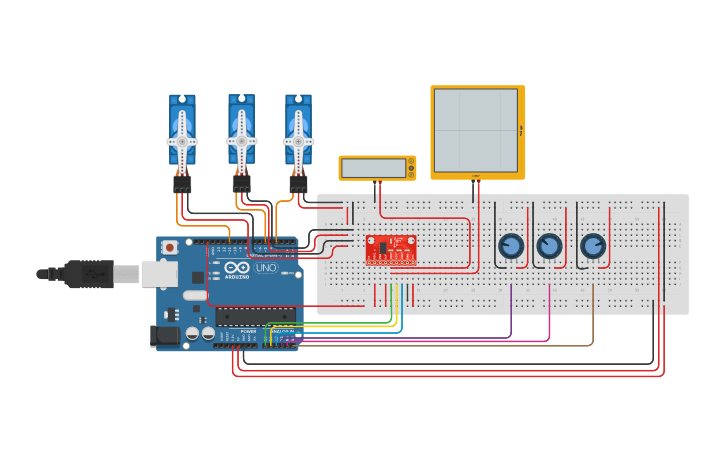 Circuit design IMU Simulation ( Inertial Measurement Unit ) - Tinkercad