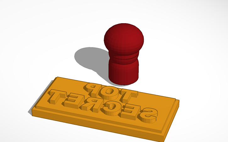 Top Secret Stamp Tinkercad