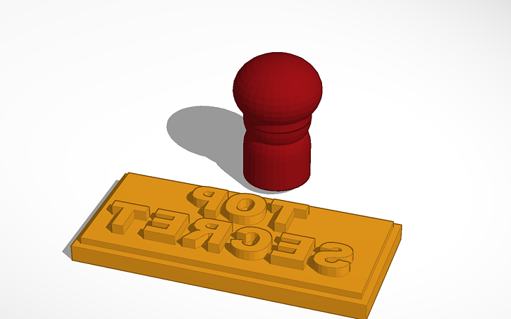 Top Secret Stamp Tinkercad Top Secret Stamp Tinkercad