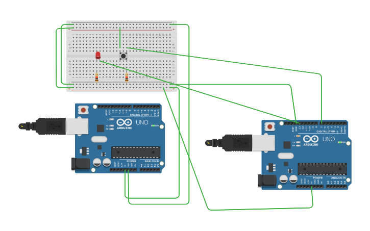 Circuit design PUSH BUTTON 2 ARDUINO | Tinkercad