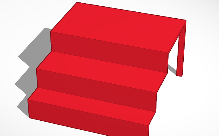 3D design 3 tier display - Tinkercad