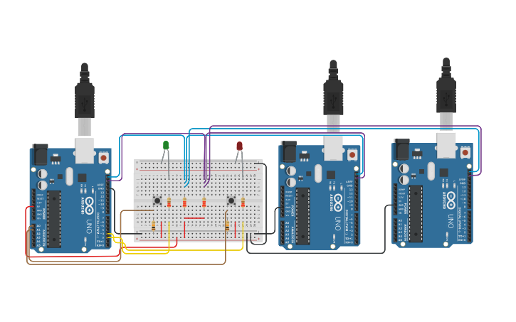 Circuit design Master-Slave - Tinkercad