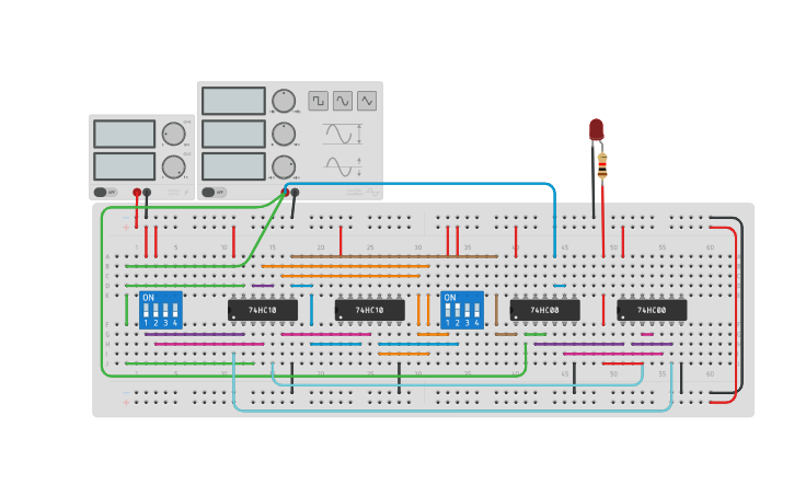 Circuit design MASTER SLAVE J-K | Tinkercad