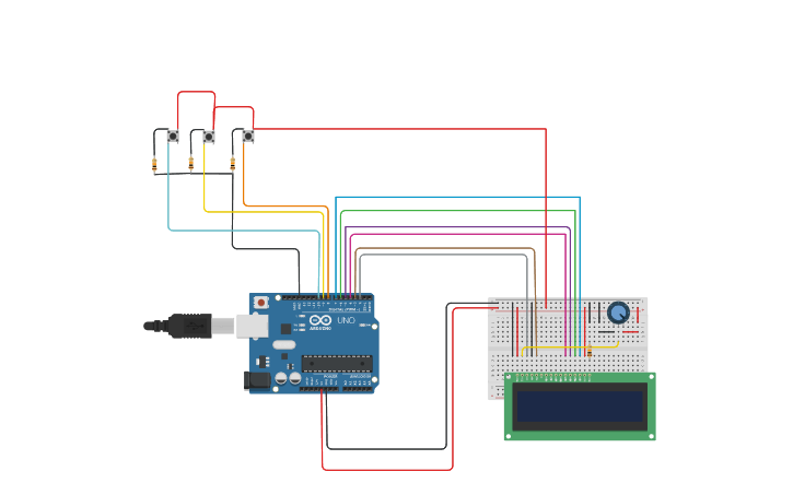Circuit design Digital Clock System - Tinkercad