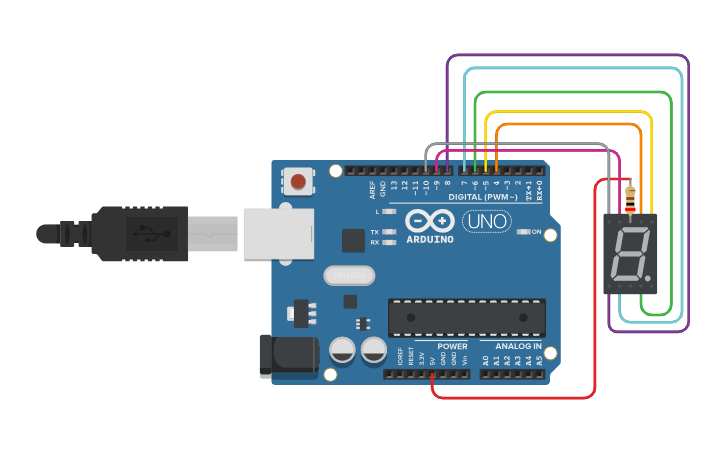 Circuit design LCD Counter - Tinkercad