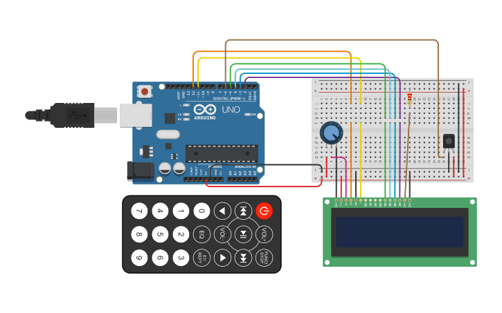 Circuit design IR Remote and IR Sensor coppy - Tinkercad