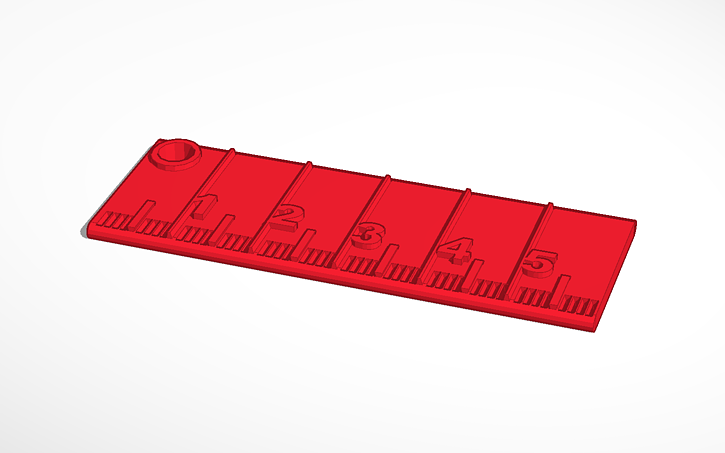 3D design ruler keychain | Tinkercad
