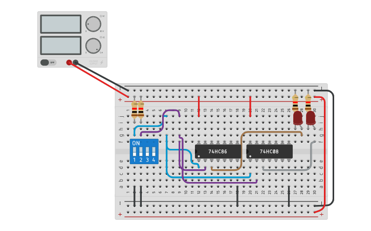 Half Adder Tinkercad