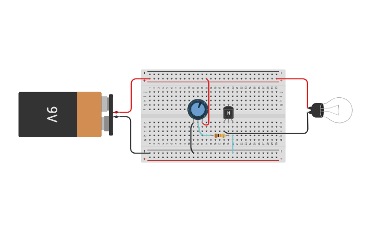 Circuit design Transistor como regulador de corrente - Tinkercad