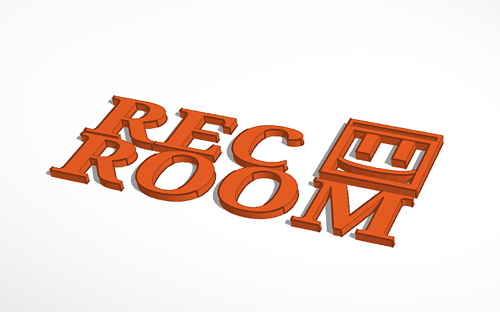 3D design Rec Room logo - Tinkercad