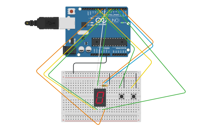 Circuit design Projeto 59 - Contador de cliques com display 7 segmentos ...