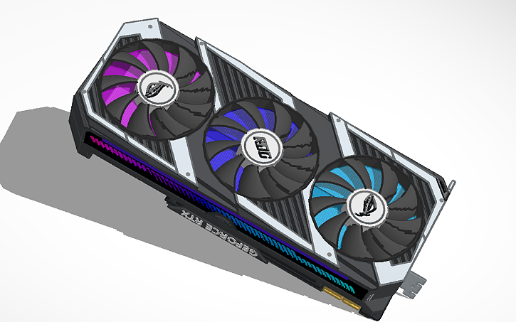 3D design asus rog strix 3090 - Tinkercad