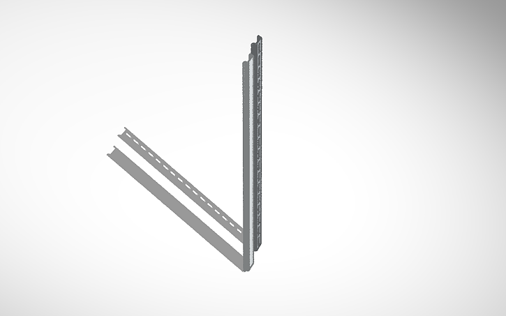 3D design Riel DIN de 35mm - Tinkercad
