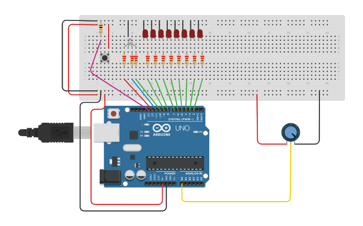 Circuit design Arduino TP2 Decock Ervin - Tinkercad