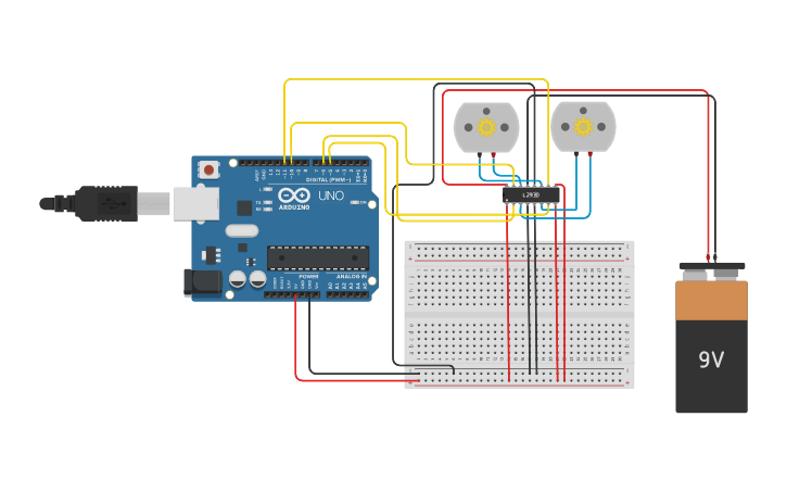 Circuit design DC Motor With ARDUINO - Tinkercad