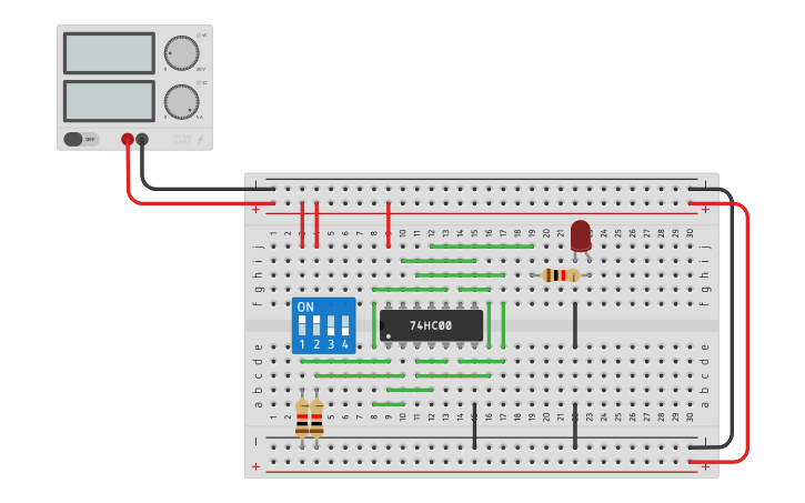 Circuit design XOR gate (NAND ONLY) | Tinkercad