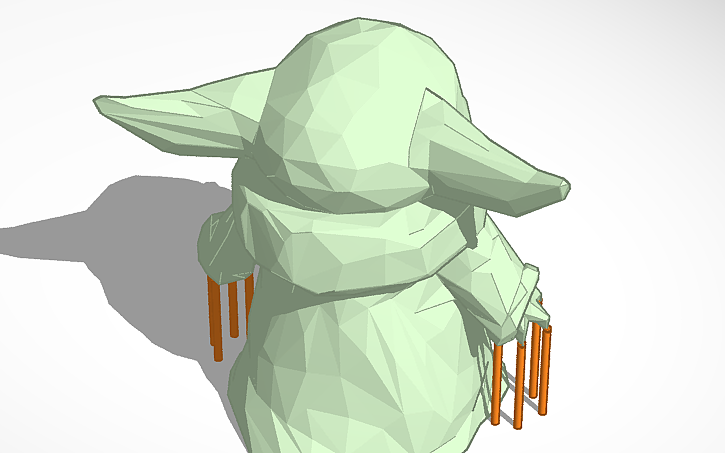 3D design Printable Grogu (baby yoda) Tinkercad